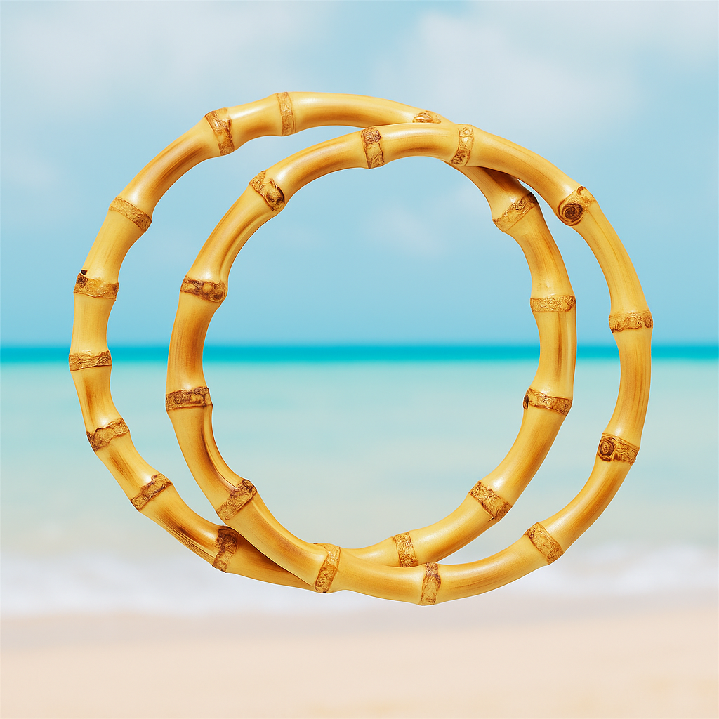 2Pcs BambooCharm Round Bag Handles