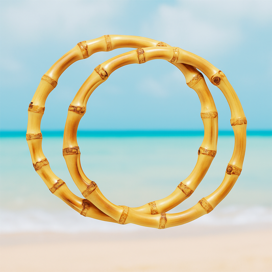 2Pcs BambooCharm Round Bag Handles