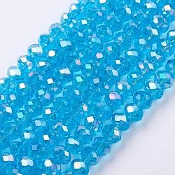 Sky Blue Rainbow Shine Crystal Beads (10mm, 8mm, 6mm)